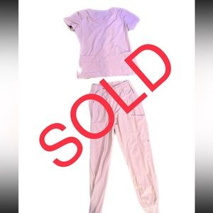 Baby pink scrub set
